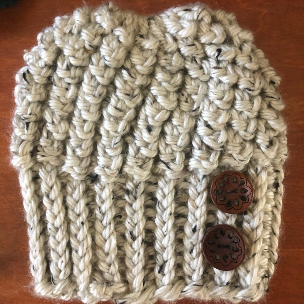 Messy bun hat